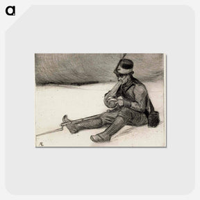 アートポストカード-Wounded soldier - アルバート エーデルフェルト Postcard.