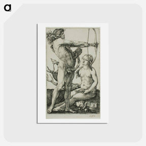アートポストカード-Apollo and Diana - アルブレヒト デューラー Postcard.