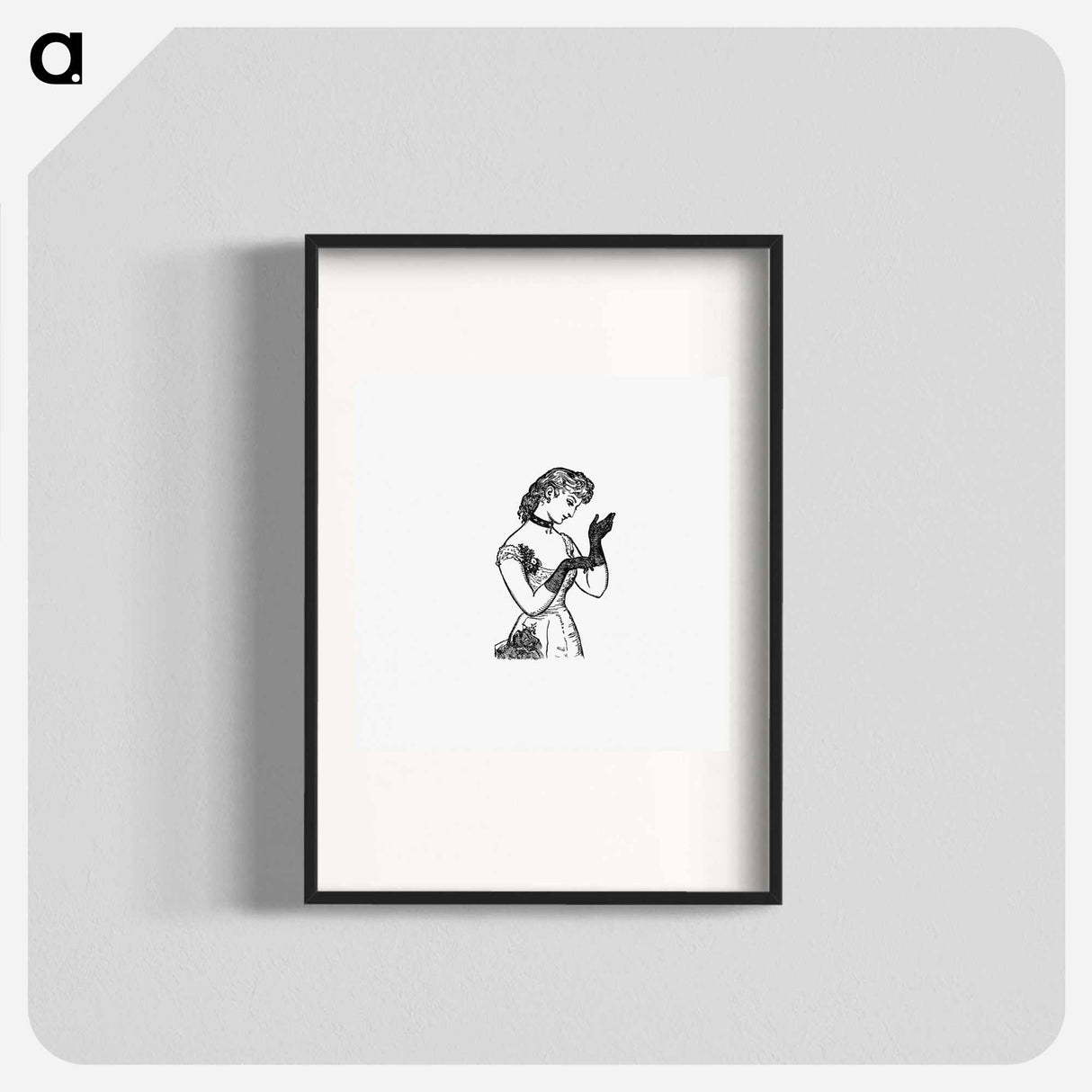 アートポスター-Vintage Lady with Gloves
 - 大英図書館 Poster.