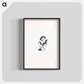 アートポスター-Vintage Lady with Gloves
 - 大英図書館 Poster.