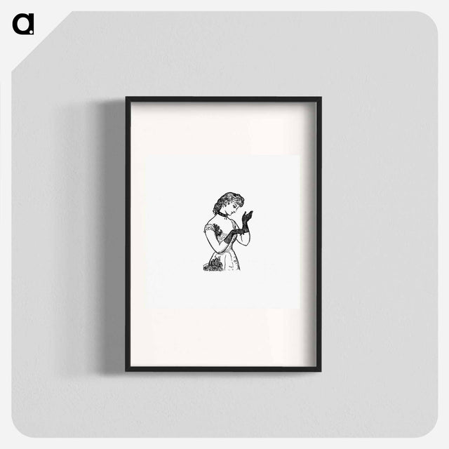 アートポスター-Vintage Lady with Gloves
 - 大英図書館 Poster.