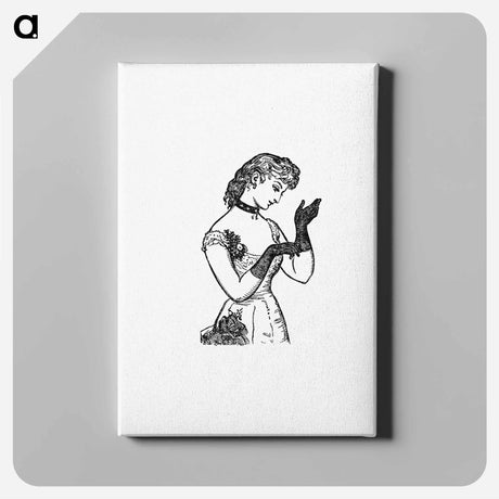 アートパネル-Vintage Lady with Gloves
 - 大英図書館 Canvas.