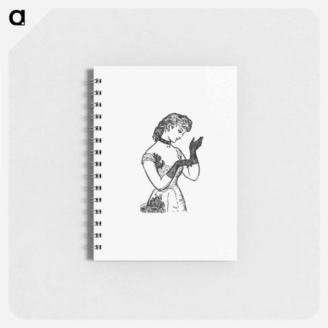 アートメモ帳-Vintage Lady with Gloves
 - 大英図書館 Memo.