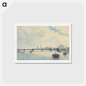 アートポストカード-Charing Cross Bridge, London - カミーユ ピサロ Postcard.