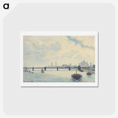 アートポストカード-Charing Cross Bridge, London - カミーユ ピサロ Postcard.