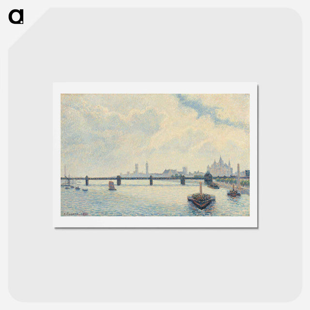 アートポストカード-Charing Cross Bridge, London - カミーユ ピサロ Postcard.