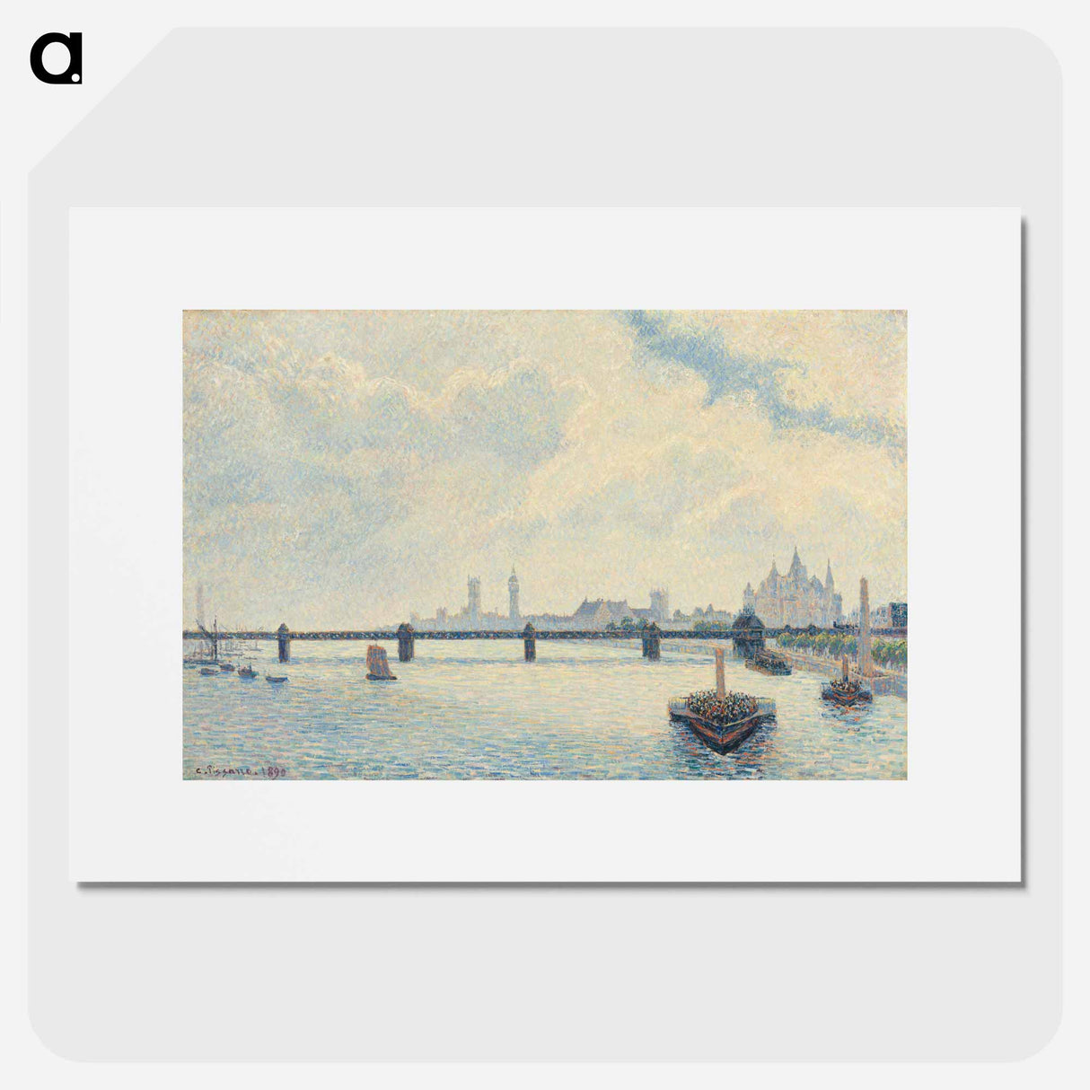 Charing Cross Bridge, London - Camille Pissarro Poster.