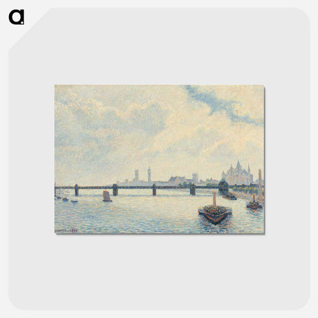 アートポストカード-Charing Cross Bridge, London - カミーユ ピサロ Postcard.