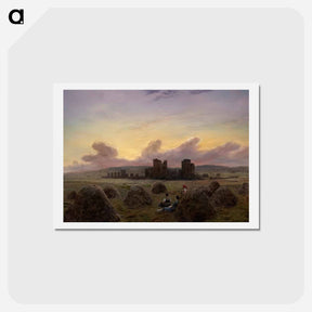 アートポストカード-Rest at the Hay Harvest - カスパー ダーヴィト フリードリヒ Postcard.