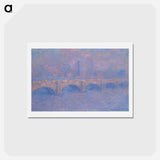 Waterloo Bridge, Sunlight Effect - クロード モネ Postcard.