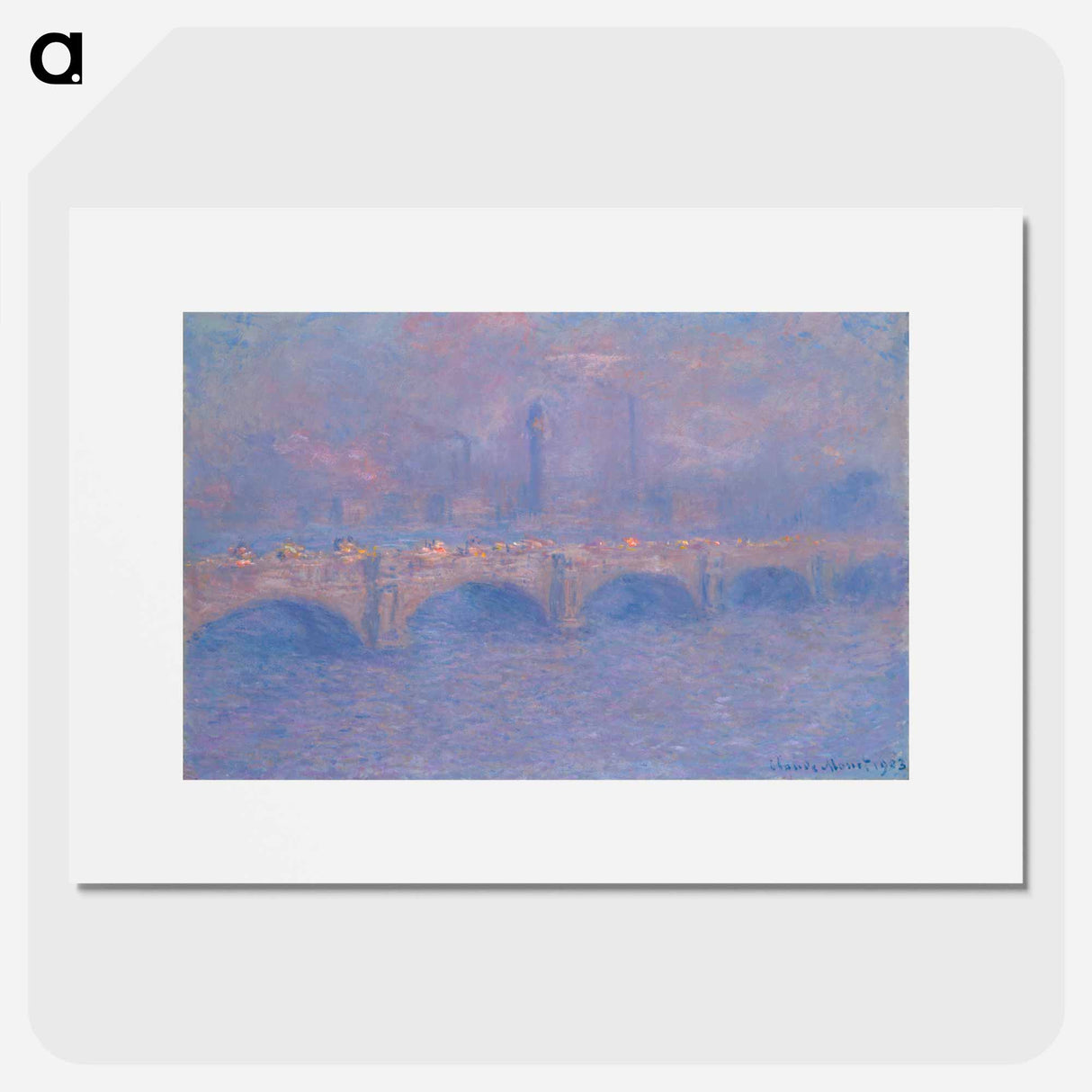 Waterloo Bridge, Sunlight Effect - Claude Monet Poster.