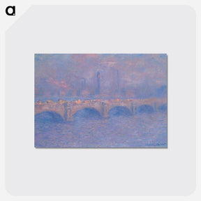 アートポストカード-Waterloo Bridge, Sunlight Effect - クロード モネ Postcard.
