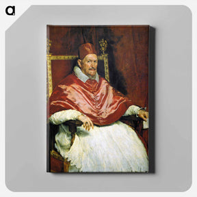 アートパネル-Portrait of Pope Innocent X - ディエゴ ベラスケス Canvas.
