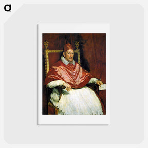 アートポストカード-Portrait of Pope Innocent X - ディエゴ ベラスケス Postcard.