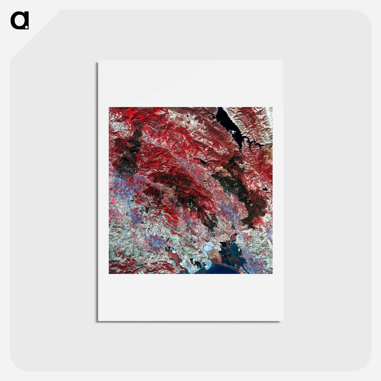 アートポストカード-Satellite Image of Northern California Wildfires
 - 上空からの地球 Postcard.