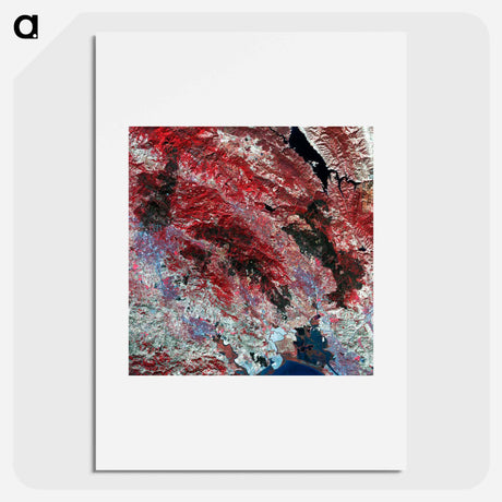 アートポスター-Satellite Image of Northern California Wildfires
 - 上空からの地球 Poster.