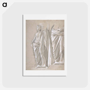 アートポストカード-Study of a Draped Figure - エドガー ドガ Postcard.