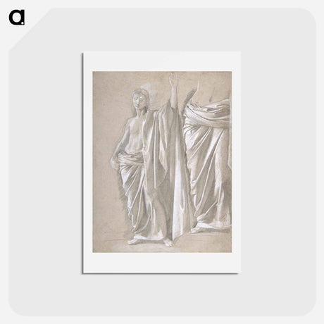 アートポストカード-Study of a Draped Figure - エドガー ドガ Postcard.