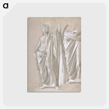 アートポストカード-Study of a Draped Figure - エドガー ドガ Postcard.