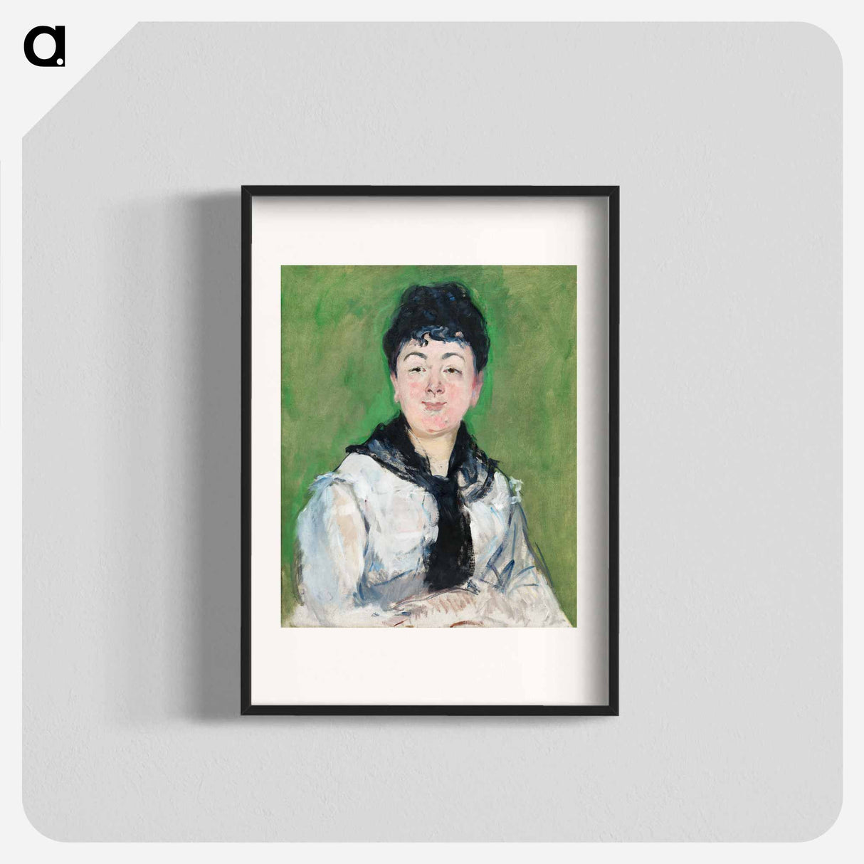 Portrait of a Woman with a Black Fichu - Édouard Manet Poster.