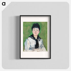 アートポスター-Portrait of a Woman with a Black Fichu - エドゥアール マネ Poster.