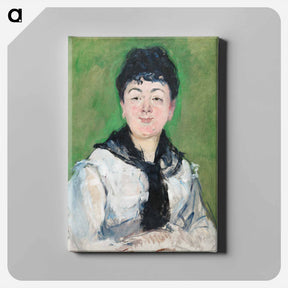 アートパネル-Portrait of a Woman with a Black Fichu - エドゥアール マネ Canvas.