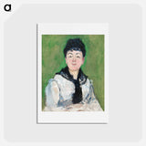 アートポストカード-Portrait of a Woman with a Black Fichu - エドゥアール マネ Postcard.