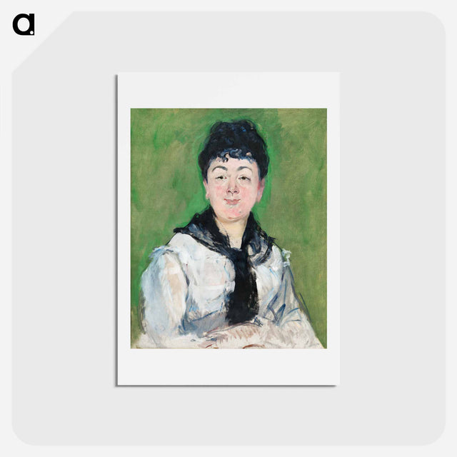 アートポストカード-Portrait of a Woman with a Black Fichu - エドゥアール マネ Postcard.