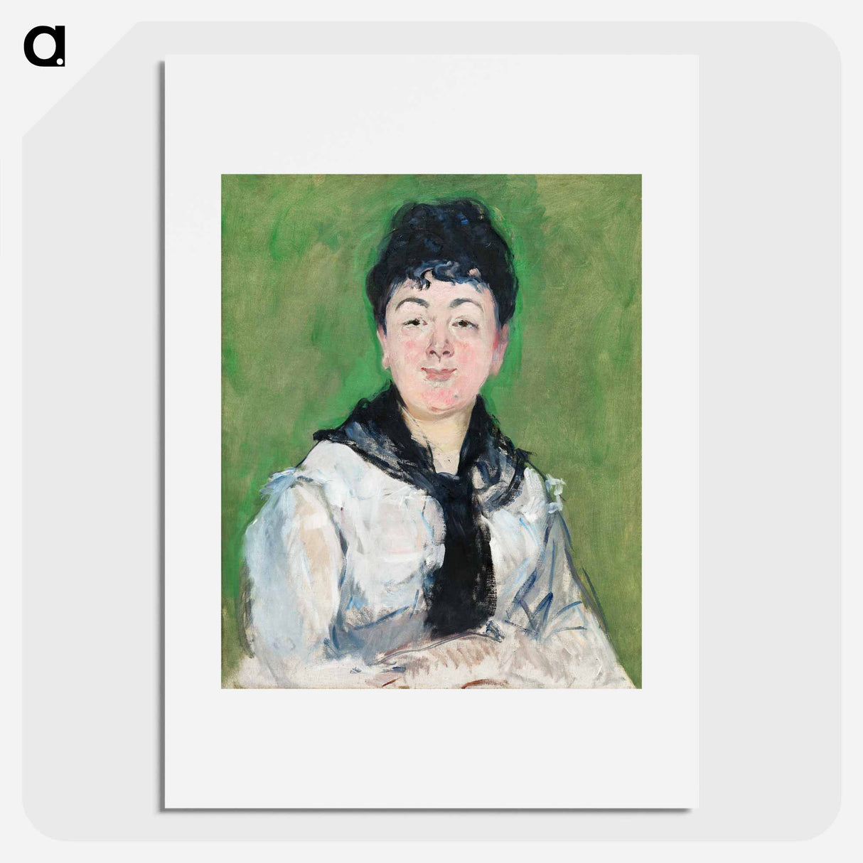 Portrait of a Woman with a Black Fichu - Édouard Manet Poster.