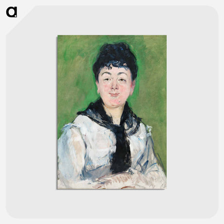 アートポストカード-Portrait of a Woman with a Black Fichu - エドゥアール マネ Postcard.