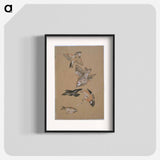 Love leading the Pilgrim - Study of Birds: Finches - エドワード バーン ジョーンズ Poster.