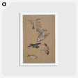 アートポストカード-Love leading the Pilgrim - Study of Birds: Finches - エドワード バーン ジョーンズ Postcard.