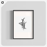 Vintage antelope wildlife illustration - エルンスト ヘッケル Poster.