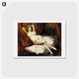 アートポストカード-Female Nude Reclining on a Divan - ウジェーヌ ドラクロワ Postcard.