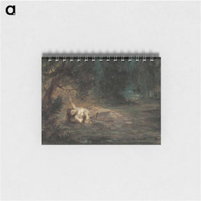 アートメモ帳-Female Nude Reclining on a Divan - ウジェーヌ ドラクロワ Memo.