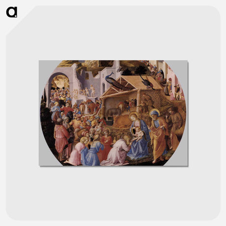 アートポストカード-Adoration of the Magi - フラ アンジェリコ Postcard.