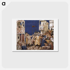 アートポストカード-The Massacre of the Innocents - ジョット ディ ボンドーネ Postcard.