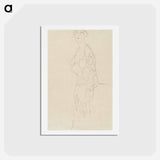 アートポストカード-Standing Woman - グスタフ クリムト Postcard.