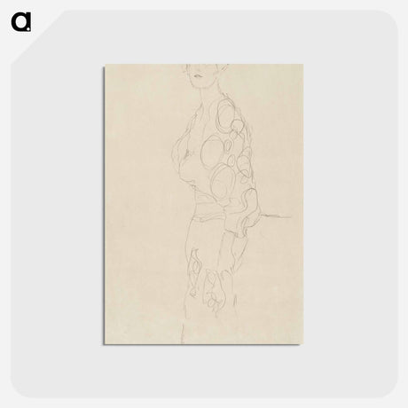 アートポストカード-Standing Woman - グスタフ クリムト Postcard.