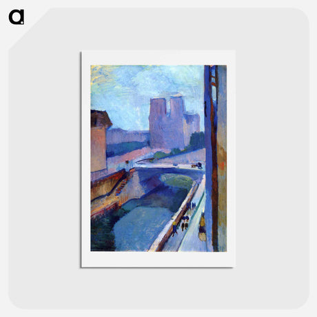 アートポストカード-A Glimpse of Notre-Dame in the Late Afternoon - アンリ マティス Postcard.