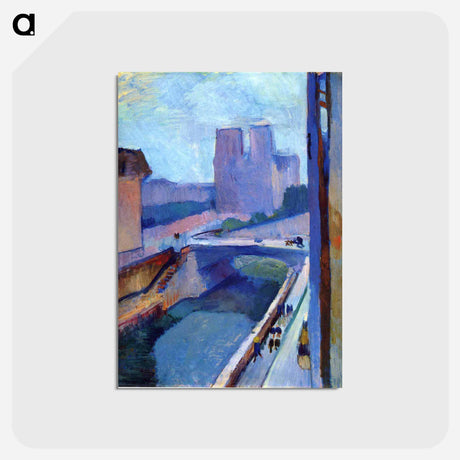 アートポストカード-A Glimpse of Notre-Dame in the Late Afternoon - アンリ マティス Postcard.