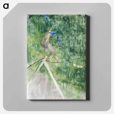 アートパネル-The Rope Dancer - アンリ ド トゥールーズ ロートレック Canvas.