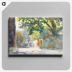 アートパネル-Sunlit Wall Under a Tree - ジョン シンガー サージェント Canvas.