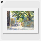 Sunlit Wall Under a Tree - John Singer Sargent Poster.