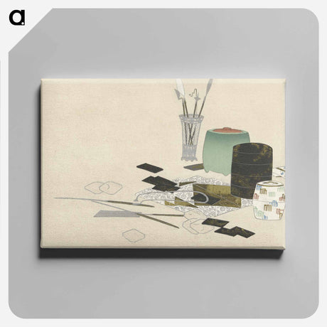 アートパネル-Flowers of a Hundred Generations - 神坂 雪佳 Canvas.