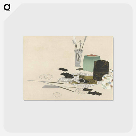 アートポストカード-Flowers of a Hundred Generations - 神坂 雪佳 Postcard.