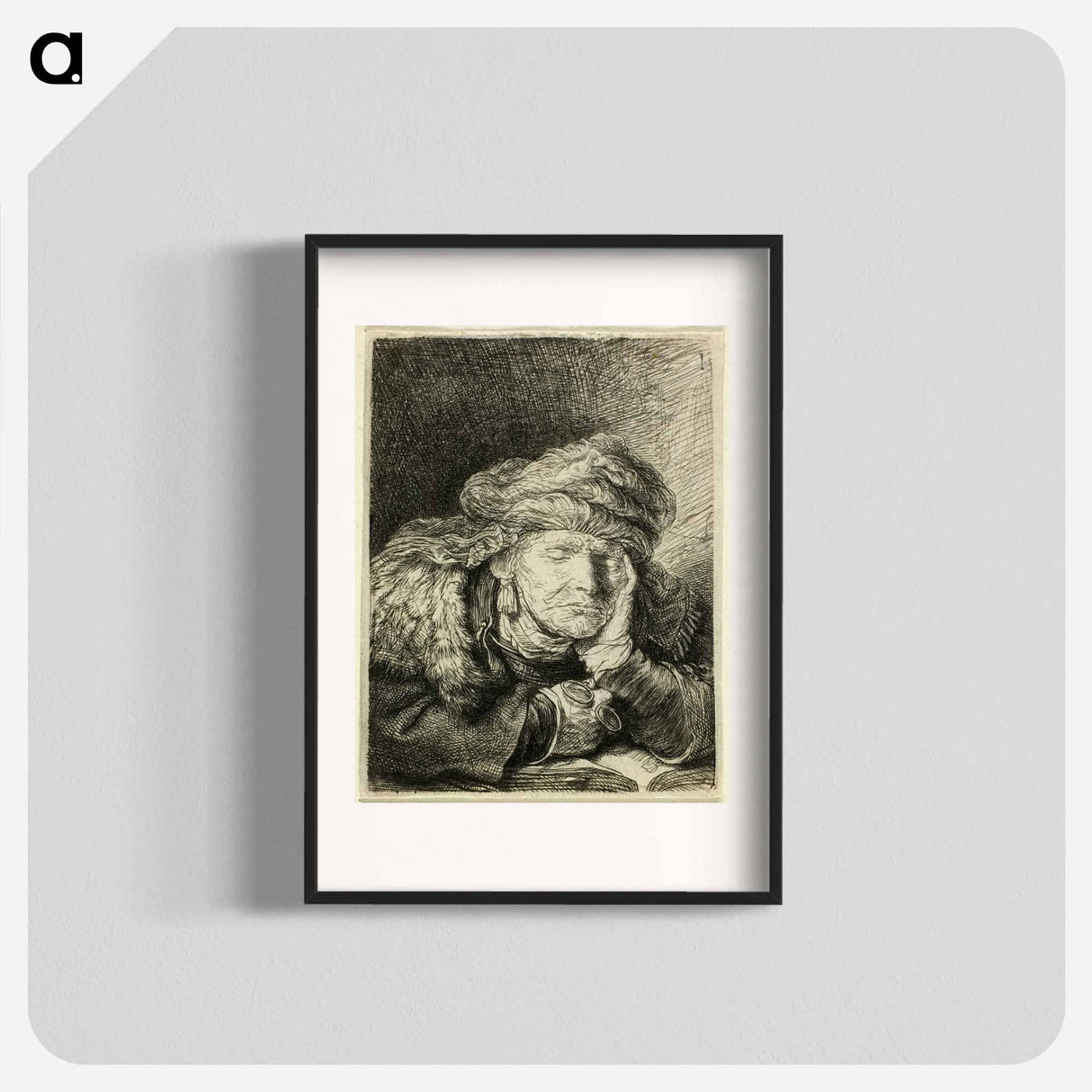 Old Woman Sleeping - Rembrandt van Rijn Poster.
