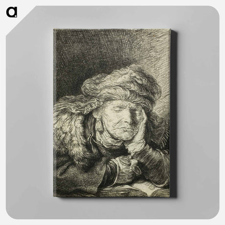 アートパネル-Old Woman Sleeping - レンブラント ファン レイン Canvas.
