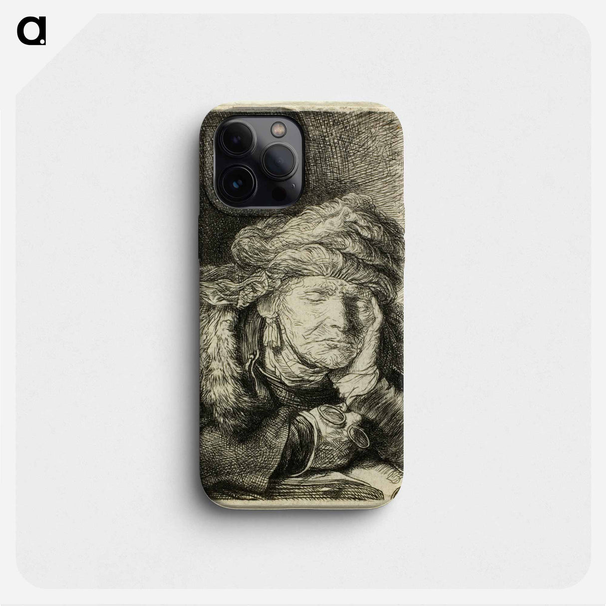 Old Woman Sleeping - Rembrandt van Rijn Phone Case.