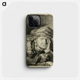 Old Woman Sleeping - Rembrandt van Rijn Phone Case.